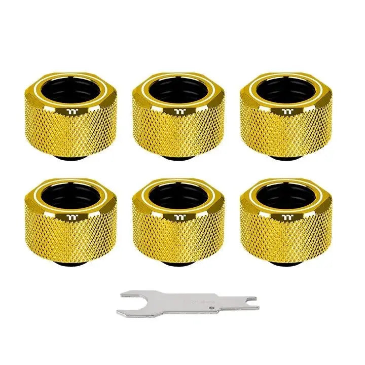 Thermaltake Pacific G1/4 PETG Tube 16mm OD Compression - Gold (6 Pack) by Thermaltake