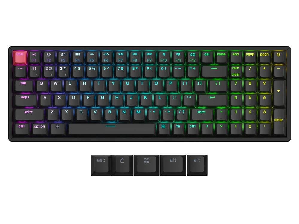 Keychron K4v3 QMK RGB Backlit Hot - Swap Wireless Mechanical Keyboard Aluminum Frame (Brown switch) - IT Warehouse