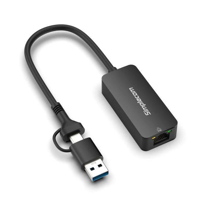 Simplecom NU405C SuperSpeed USB-C and USB-A to 2.5G Ethernet Network Adapter 2.5Gbps LAN by Simplecom