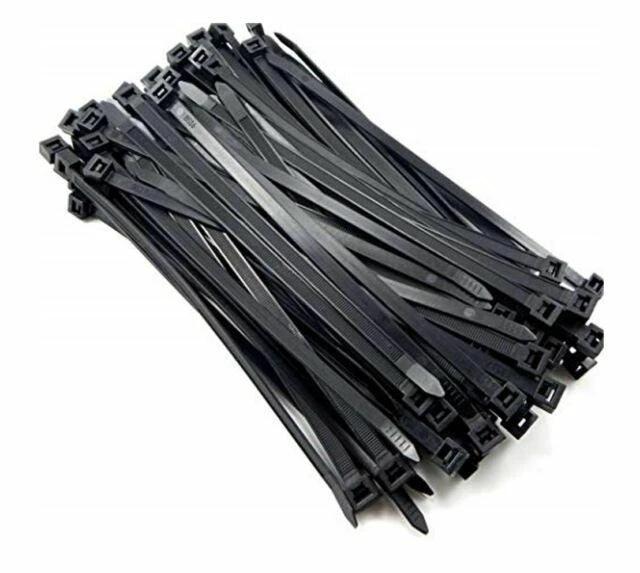 8Ware 200mm x 2.5mm Nylon Zip Cable Ties Black by 8ware