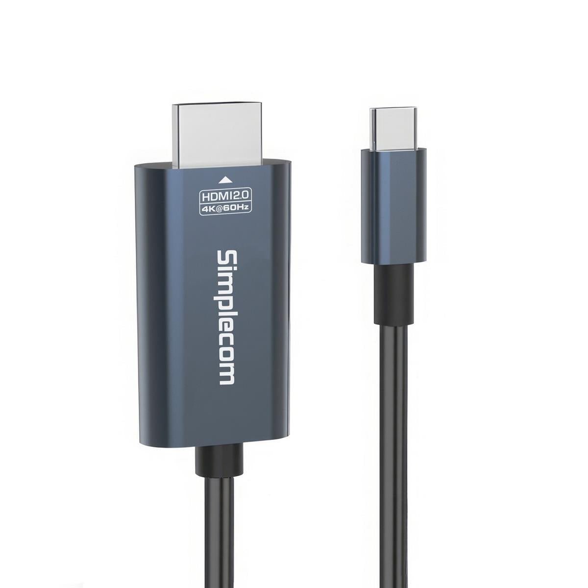 Simplecom DA322 USB - C Type - C to HDMI 2.0 Cable 2M HDCP 4K@60Hz - IT Warehouse