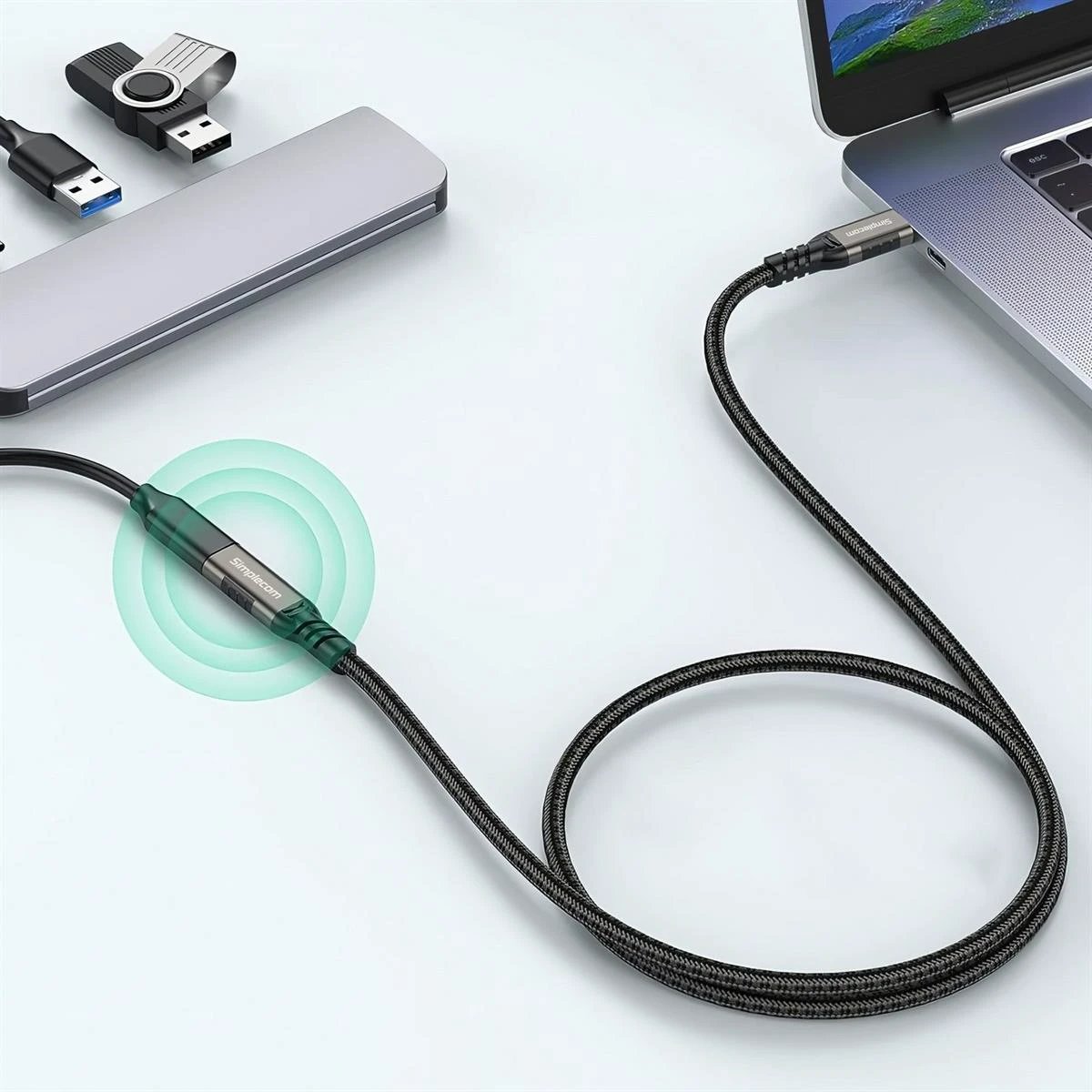 Simplecom USB-C Male to Female Extension Cable USB 3.2 Gen2 PD 100W 20Gbps 0.5M by Simplecom