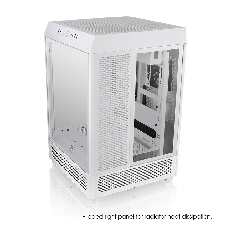 ThermalTake The Tower 500 Tempered Glass Mid Tower Case - White - IT Warehouse