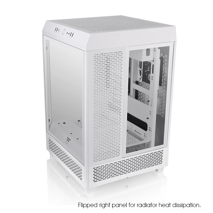 ThermalTake The Tower 500 Tempered Glass Mid Tower Case - White by Thermaltake