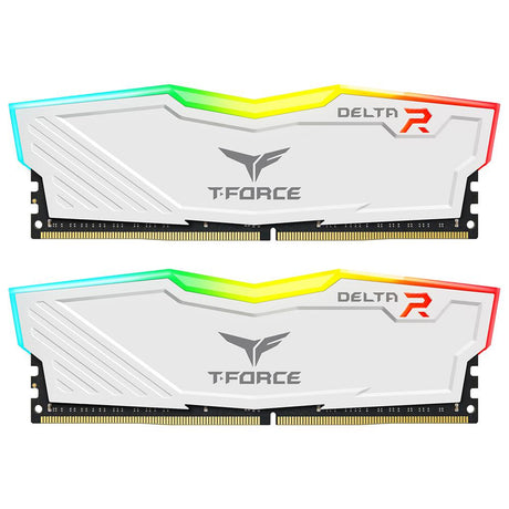 T-Force Delta 16GB (2x8GB) RGB DDR4 3200MHz Memory - White - Electronics > Electronics Accessories > Memory > RAM from Team T-Force