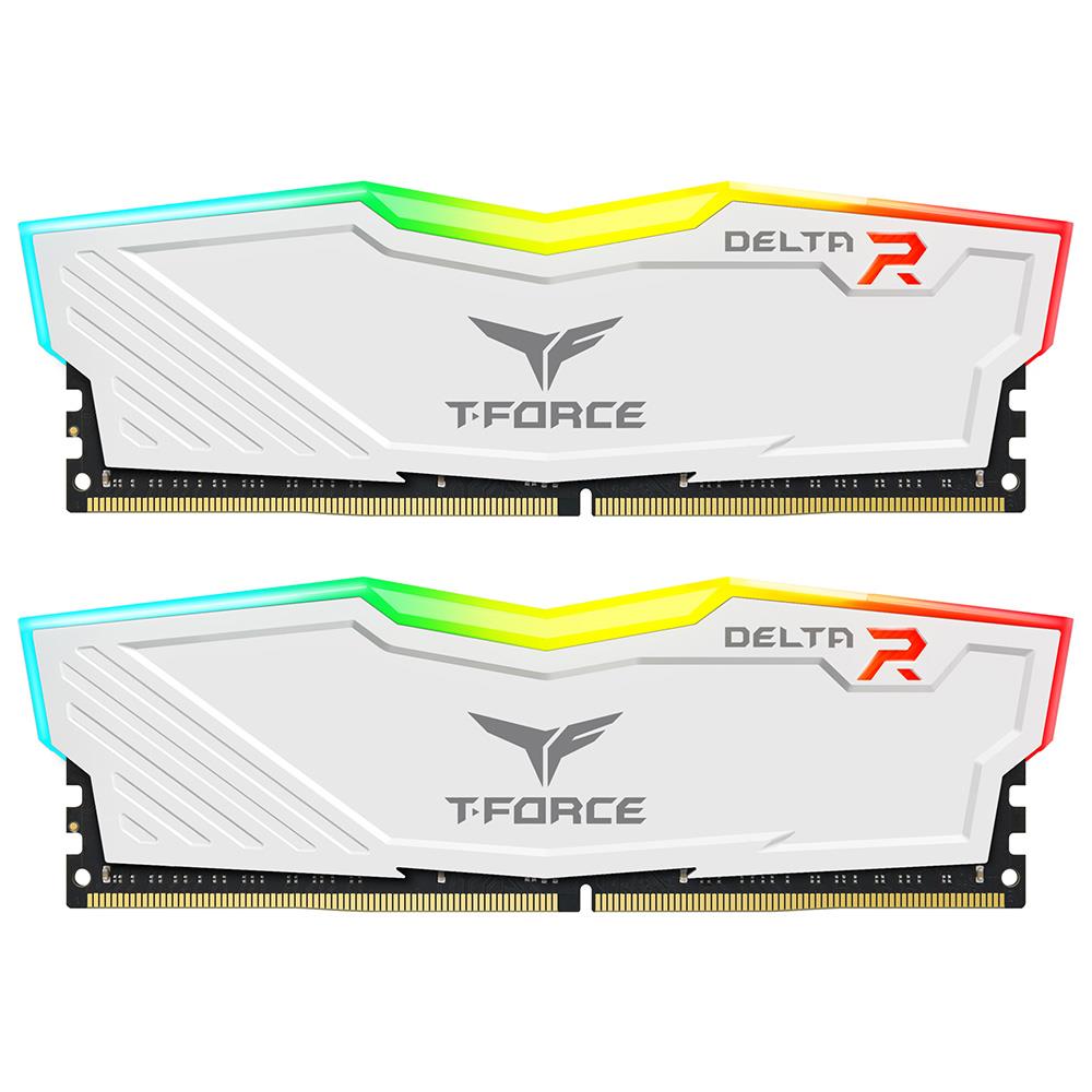 T - Force Delta 16GB (2*8GB) RGB DDR4 3200MHz Memory - White - IT Warehouse