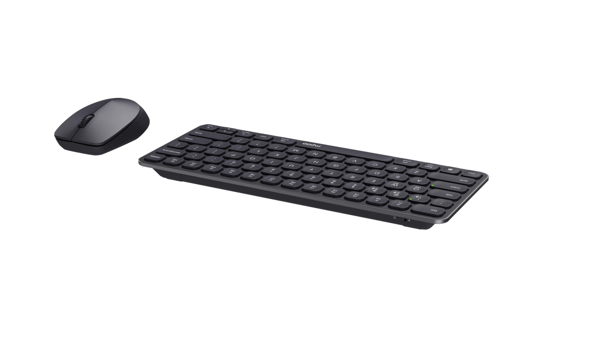 Rapoo X9010M Multi - mode Aluminium Base, Wireless Ultra - Slim Combo Set - IT Warehouse