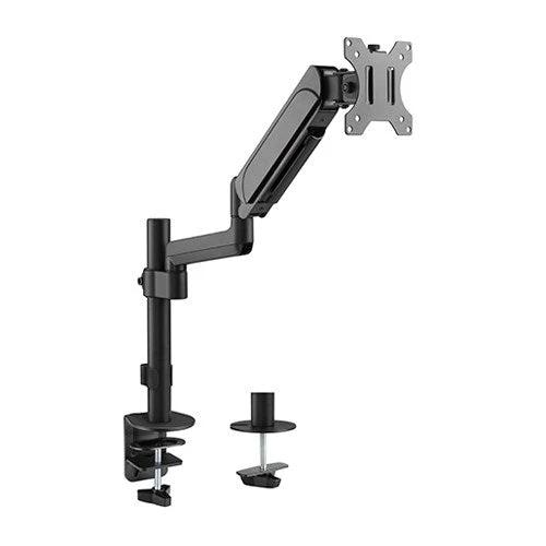 Brateck Single Monitor Pole-Mounted Gas Spring Monitor Arm Fit Most 17in - 32in Monitor Up to 9Kg Per Screen VESA 75x75/100x100 LDT48-C012 by Brateck