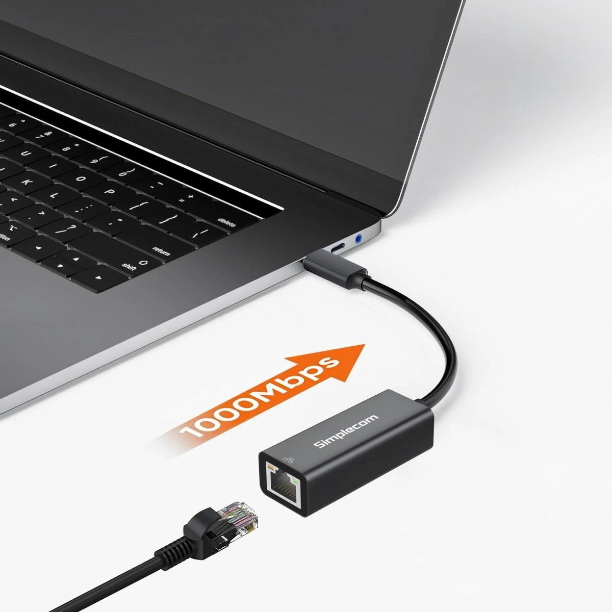 Simplecom NU314 SuperSpeed USB-C to Gigabit Network Adapter by Simplecom