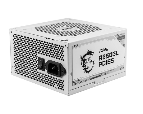 MSI MAG A850GL PCIE5 850W White Power Supply - Electronics > Electronics Accessories > Computer Components > Computer Power Supplies from MSI