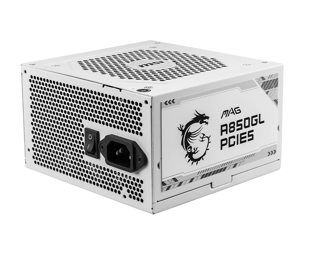 MSI MAG A850GL PCIE5 850W White Power Supply by MSI
