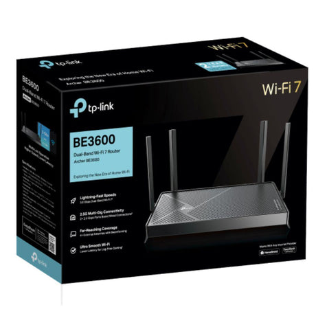 TP-Link Archer BE3600 BE3600 Dual-Band Wi-Fi 7 Router - Electronics > Networking > Bridges & Routers > Wireless Routers from TP Link