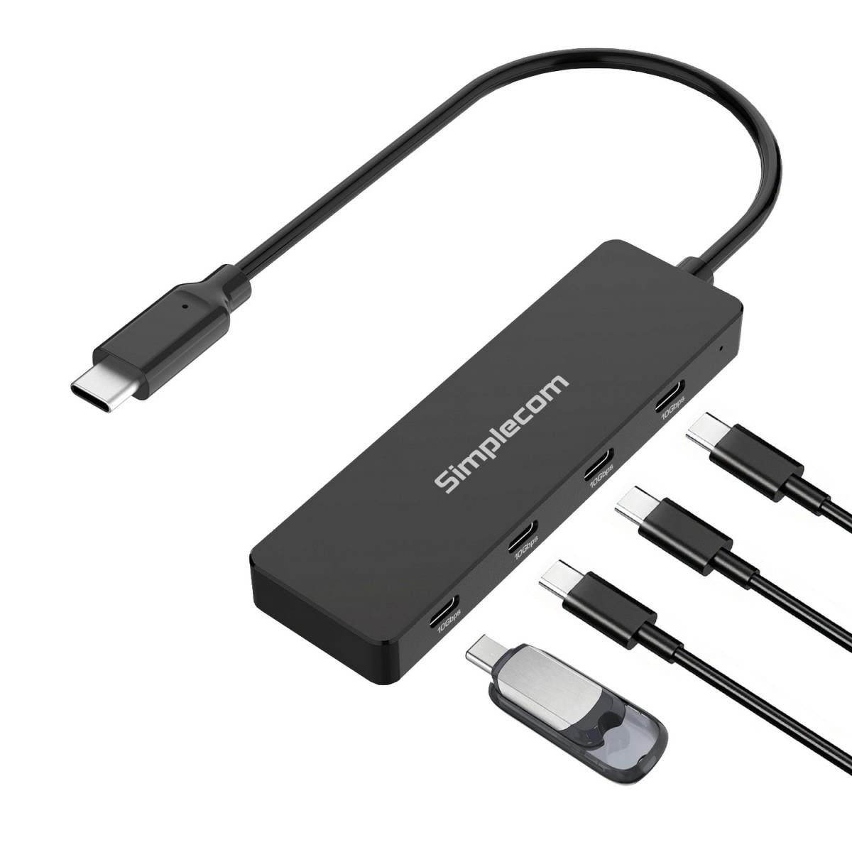 Simplecom CH384 USB - C to 4 - Port USB - C Data Hub USB 3.2 Gen 2 10Gbps - IT Warehouse