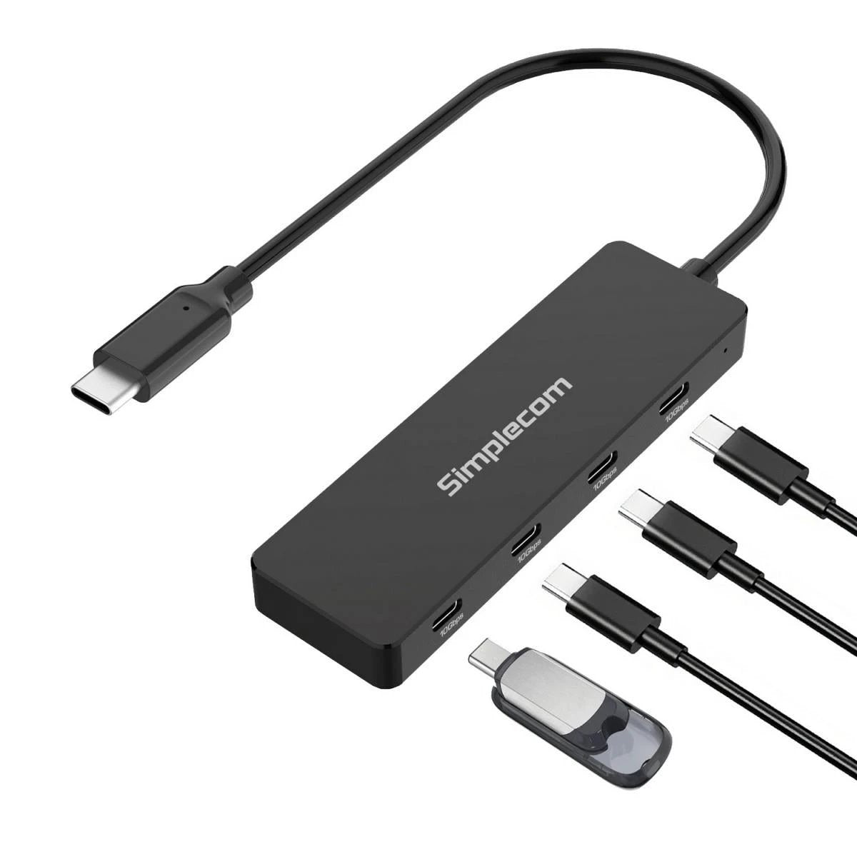 Simplecom CH384 USB-C to 4-Port USB-C Data Hub USB 3.2 Gen 2 10Gbps by Simplecom