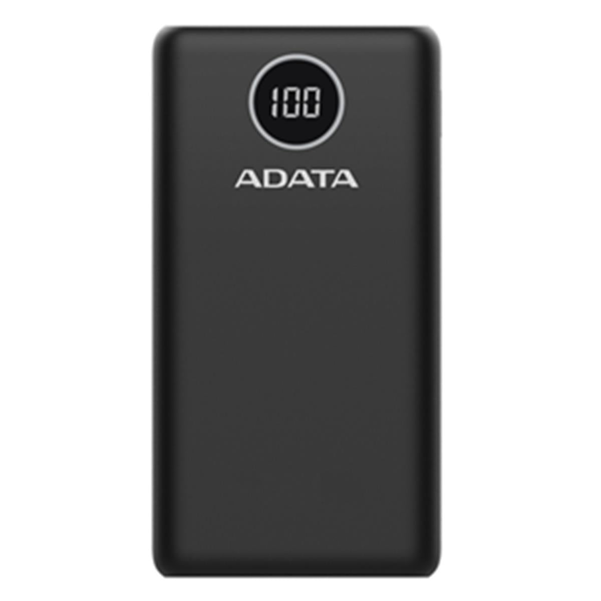 Adata 20000mAh Quick Charge Power Bank - Black - IT Warehouse