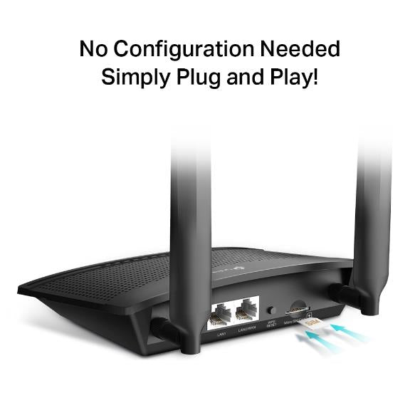 TP-Link TL-MR100 300 Mbps Wireless N 4G LTE Router - Electronics > Networking > Bridges & Routers > Wireless Routers from TP Link