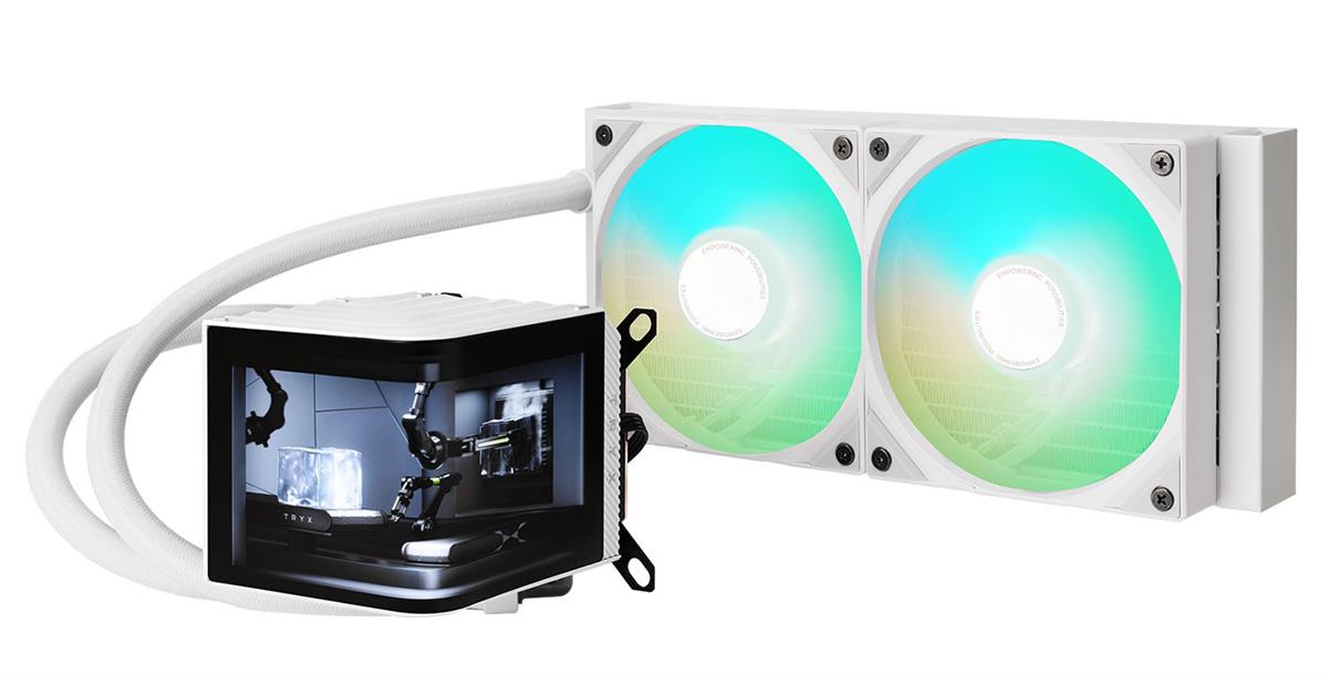 TRYX PANORAMA 240mm AIO Liquid Cooler ARGB White - IT Warehouse