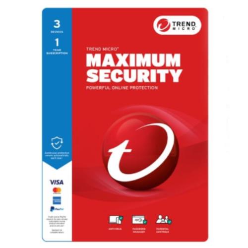 Trend Micro Maximum Security 3 Device 1 Year