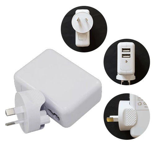 Astrotek USB Travel Wall Charger AU Power Adapter Plug 5V 2.1A 100V-240V 2 Ports White Colour for iPhone Samsung Smartphones and USB Devices by Astrotek