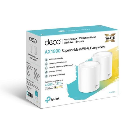 TP-Link Deco x20 (2-Pack) AX1800 Whole Home Mesh - Electronics > Networking > Bridges & Routers > Wireless Routers from TP Link