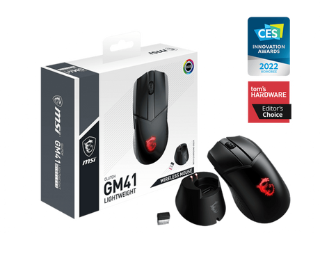 MSI Clutch GM41 Lightweight Wireless Gaming Mouse - Electronics > Electronics Accessories > Computer Components > Input Devices > Mice & Trackballs from MSI