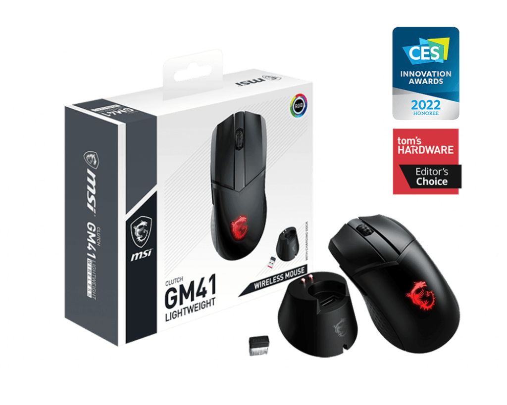 MSI Clutch GM41 Lightweight Wireless Gaming Mouse - IT Warehouse