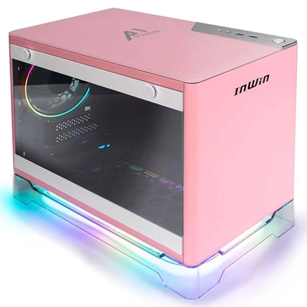 InWin A1 Prime Mini - ITX Case Pink with 750W PSU Gold - IT Warehouse