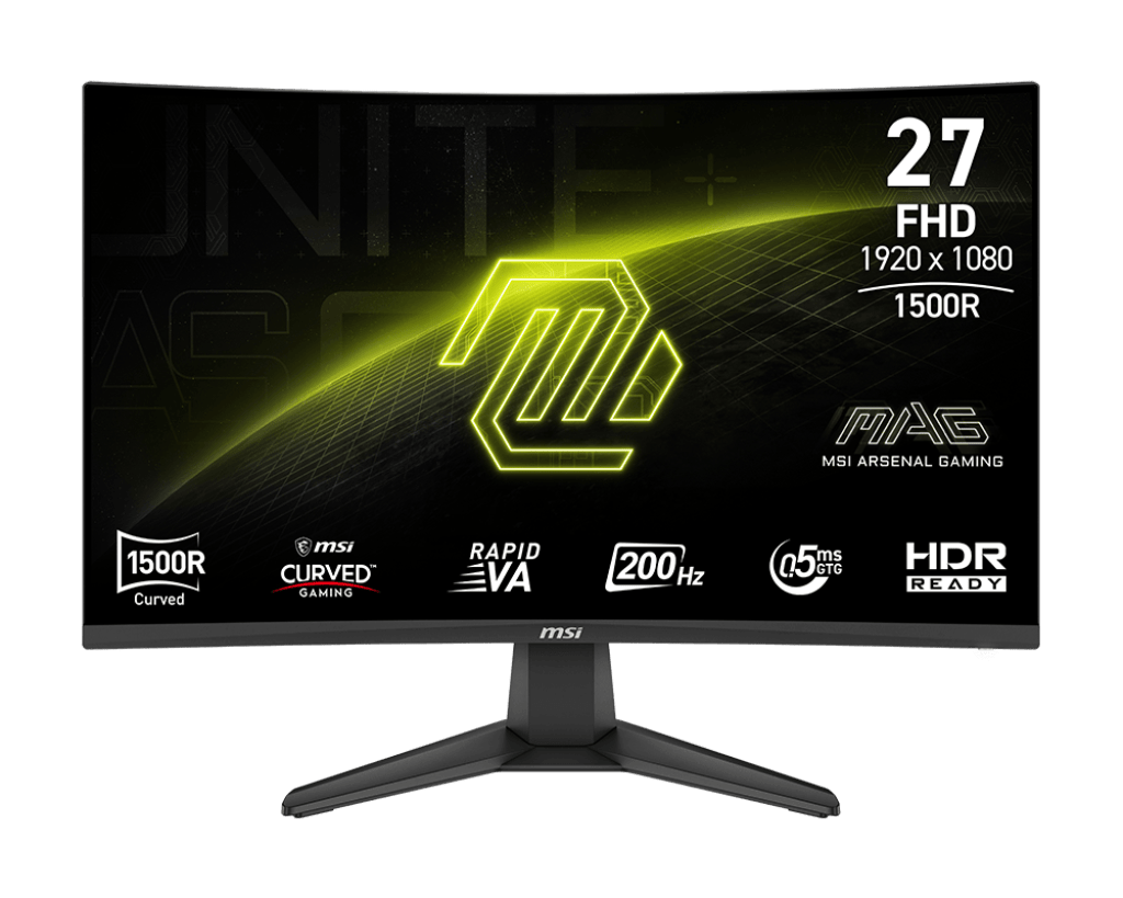 MSI MAG 276CF E20 27inch 200Hz FHD Rapid VA Curved Gaming Monitor - IT Warehouse
