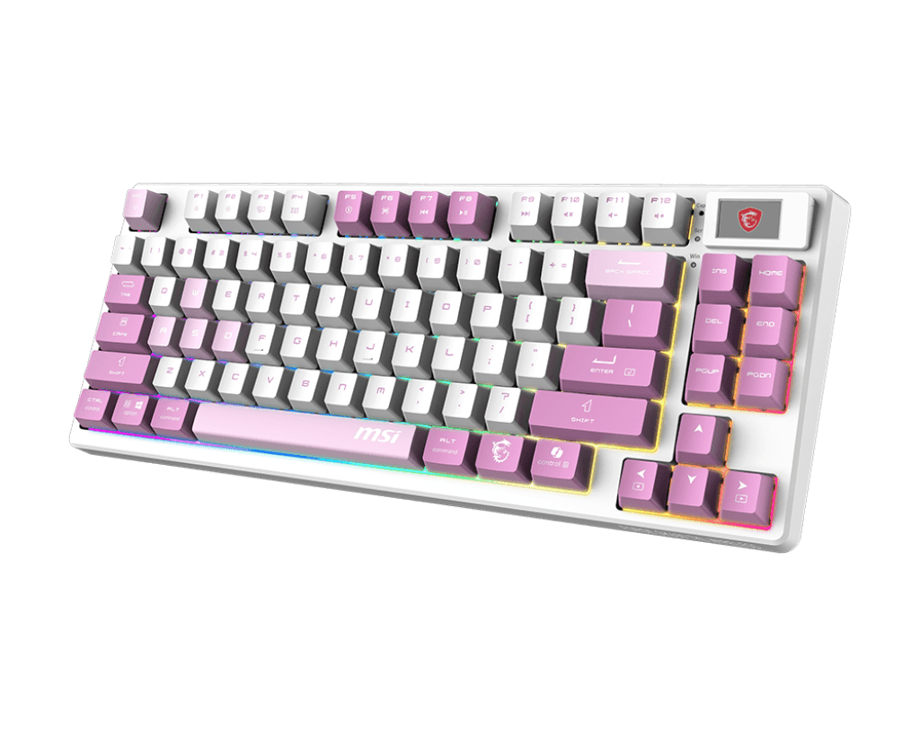MSI Forge GK600 TKL Wireless RGB Linear Switch Gaming Keyboard - Violet - IT Warehouse