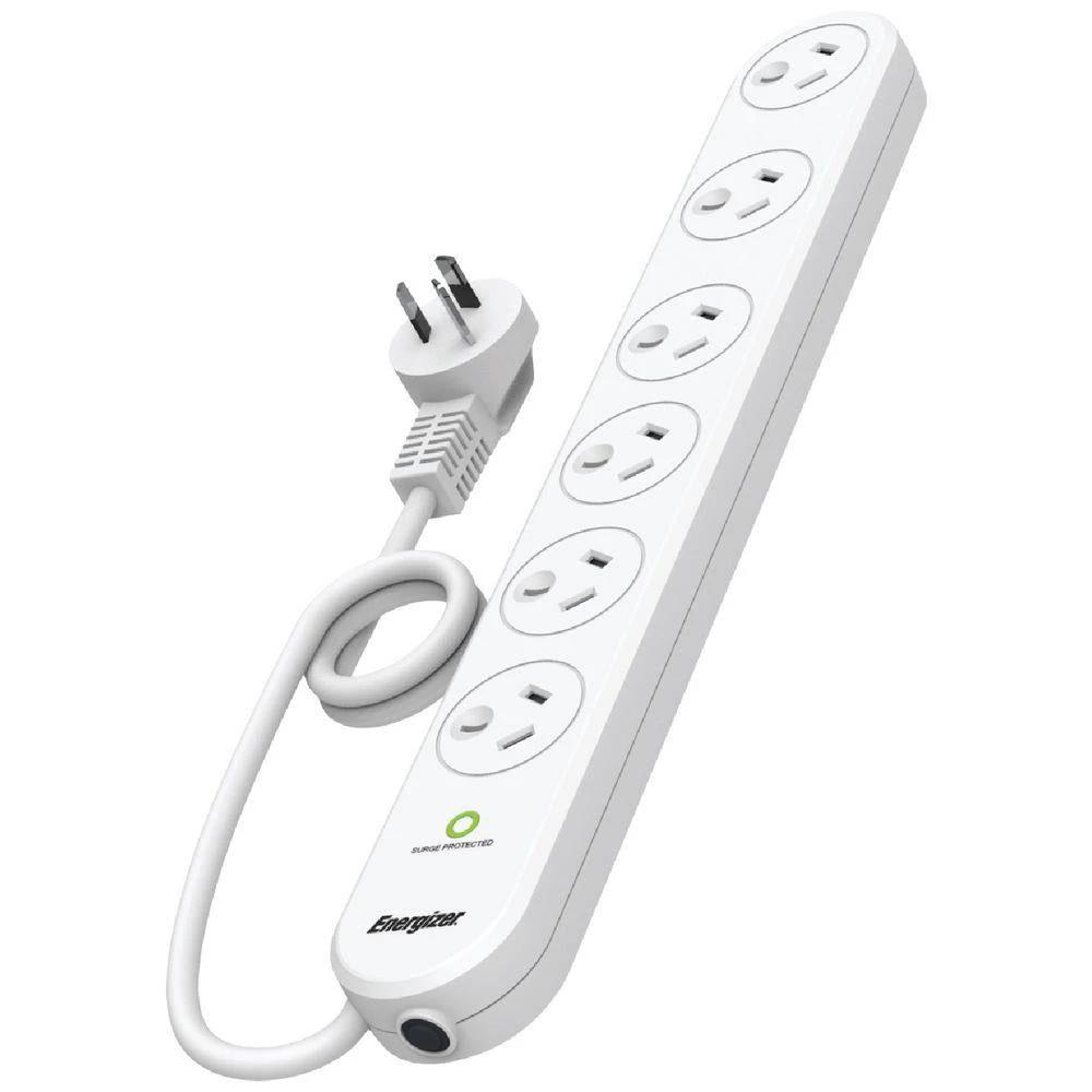 Energizer 6 Outlet Powerboard with Surge Protection by Energizer