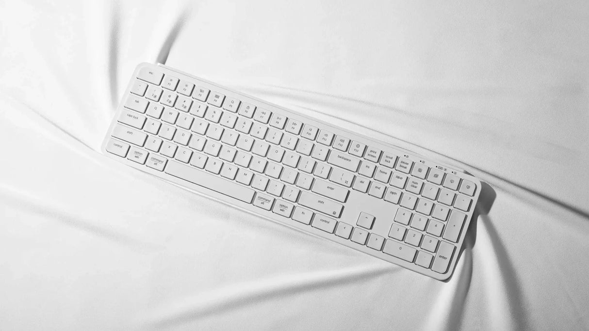 Keychron B6 Pro Wireless / Wired / 2.4GHz UltraSlim Wireless Keyboard (Ivory White) by Keychron