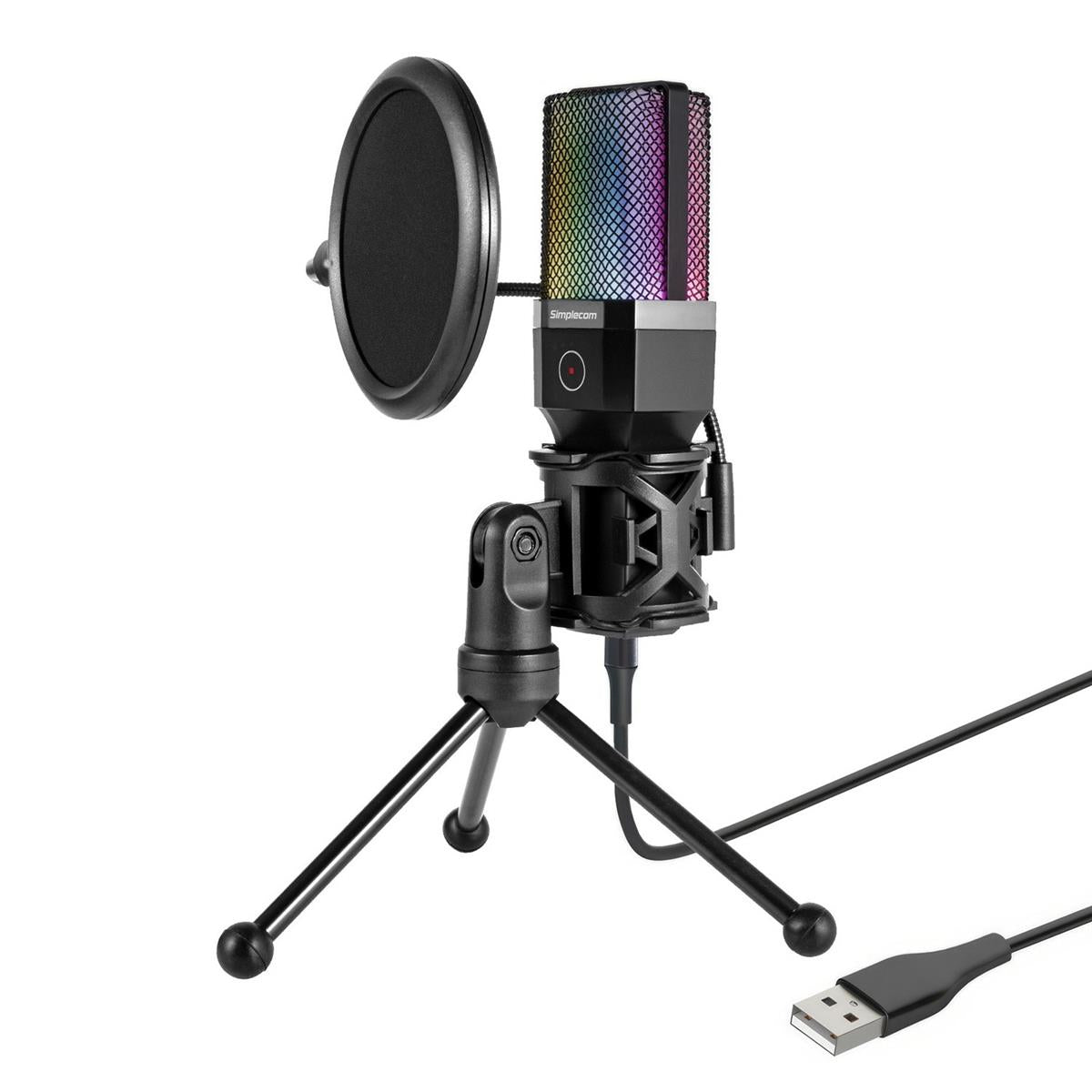 Simplecom UM650 USB RGB Gaming Microphone - Electronics > Audio > Audio Components > Microphones from Simplecom