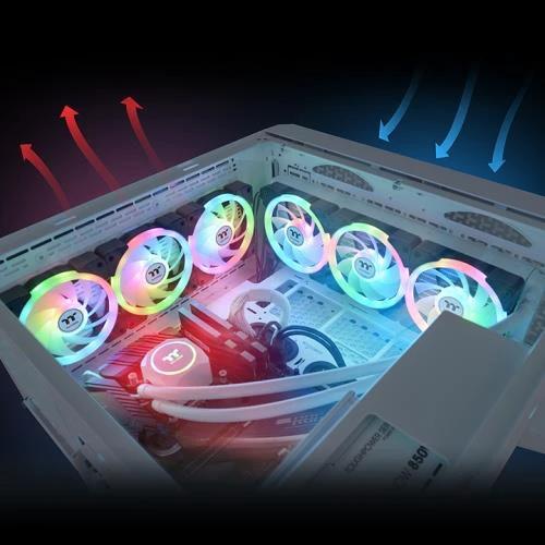 ThermalTake SWAFAN EX14 ARGB 140mm Magnetic PWM Fan Black - 3 Pack by Thermaltake