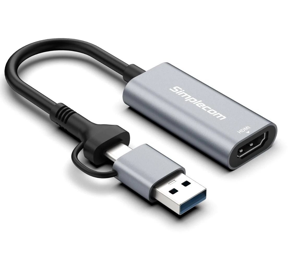 Simplecom DA306C USB 3.0 and USB-C to HDMI Video Card Adapter by Simplecom
