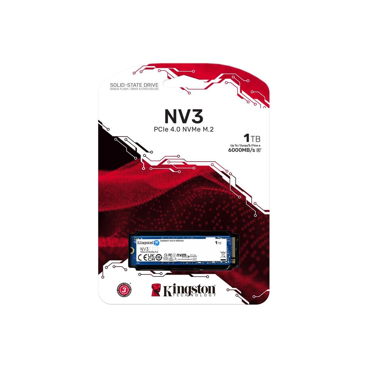 Kingston NV3 1TB PCIe 4.0 NVMe SSD - IT Warehouse