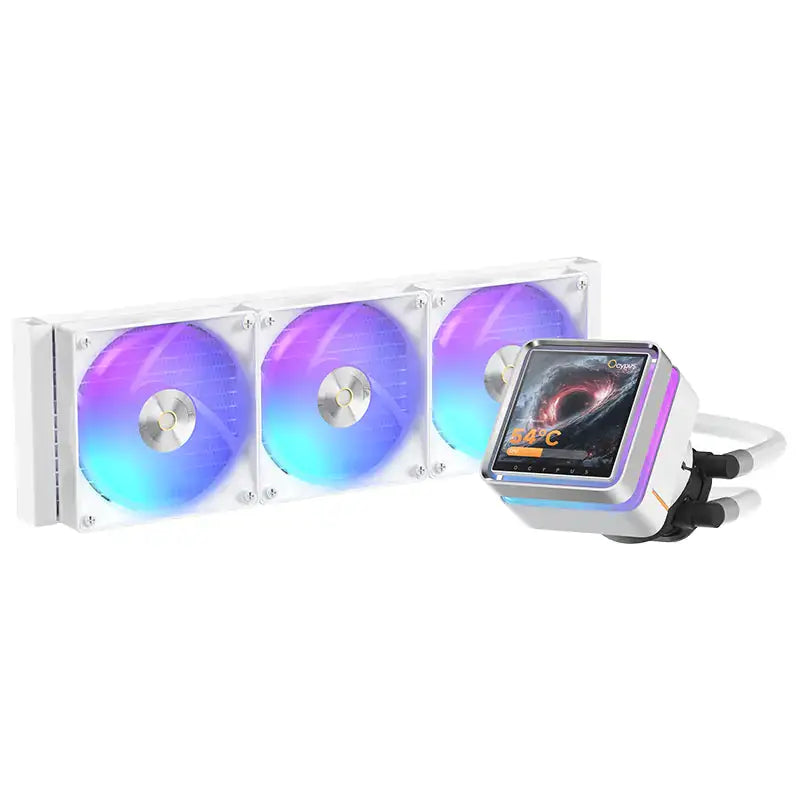 Ocypus Sigma L36 EX ARGB 3.95in IPS Display AIO CPU Cooler - White by Ocypus