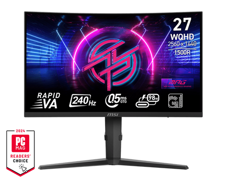 MSI MPG 275CQRXF 27inch 240Hz QHD Rapid VA Curved Gaming Monitor - Electronics > Video > Computer Monitors from MSI