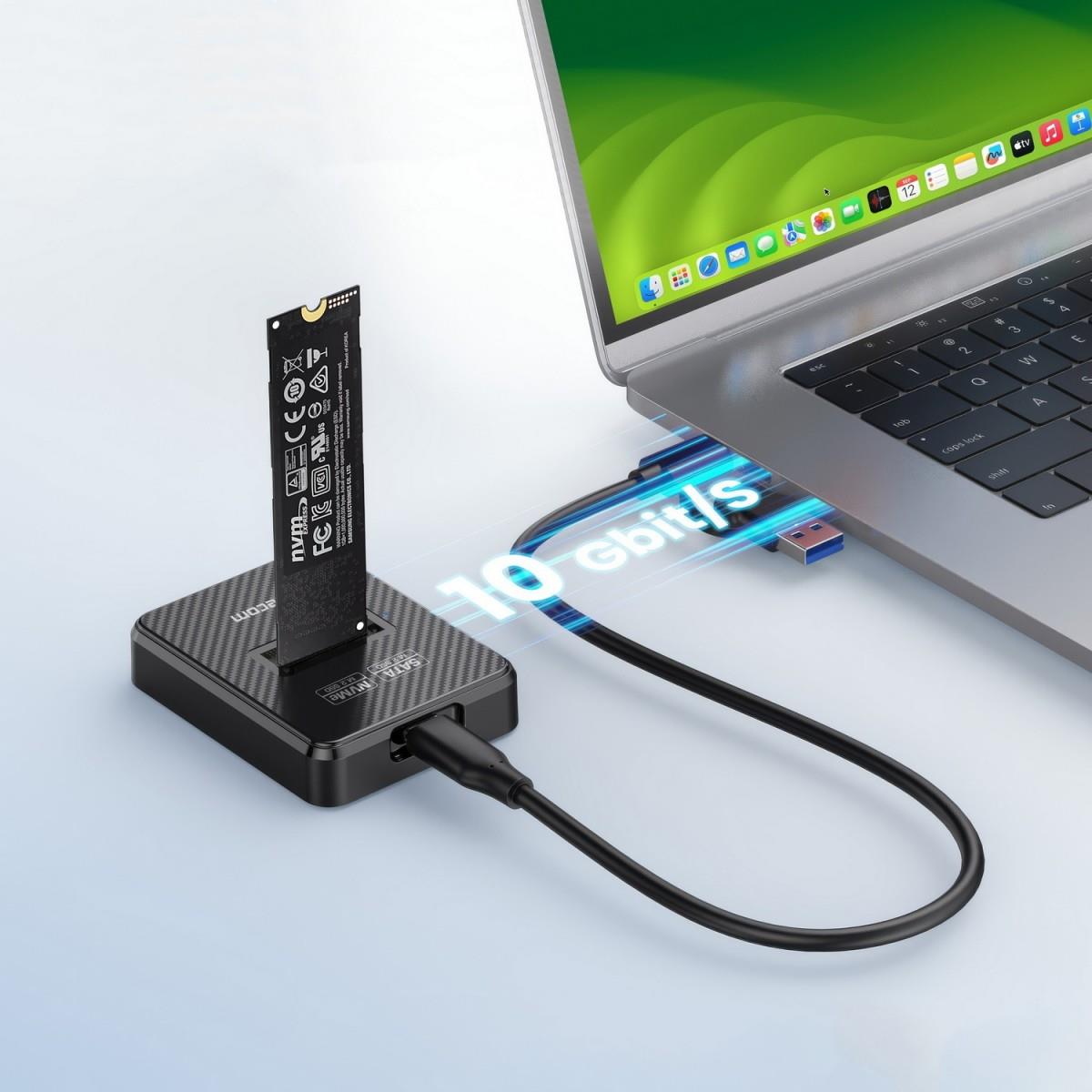 Simplecom SD511 M.2 SSD Docking Station NVMe and SATA Dual Protocol USB 3.2 Gen 2 - IT Warehouse