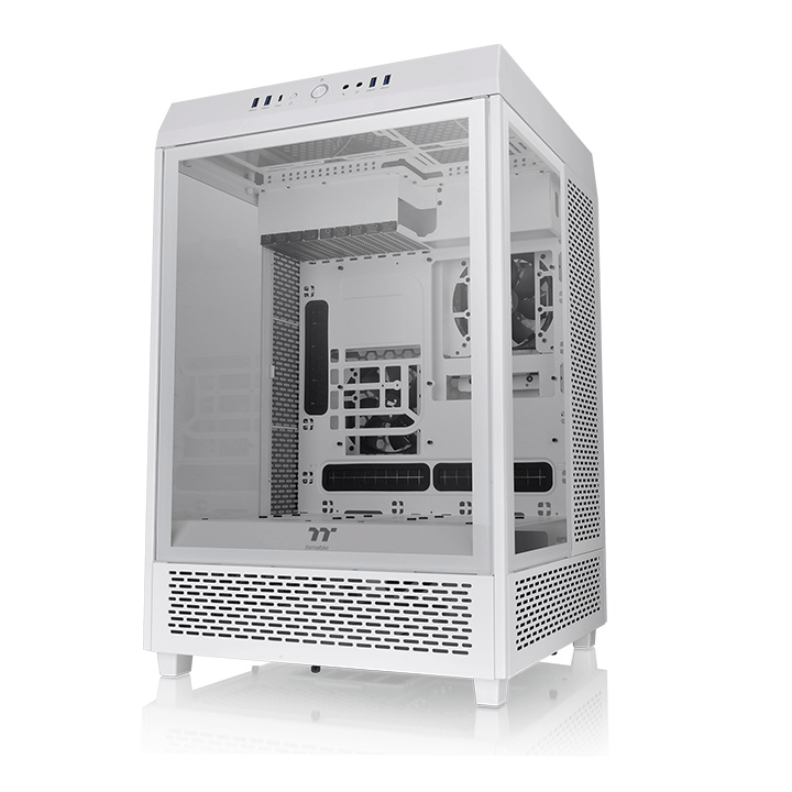 ThermalTake The Tower 500 Tempered Glass Mid Tower Case - White - IT Warehouse