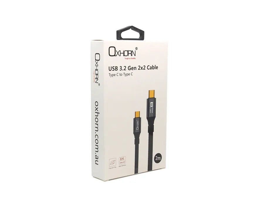Oxhorn USB 3.2 Gen 2×2 2m USB - C Cable - IT Warehouse