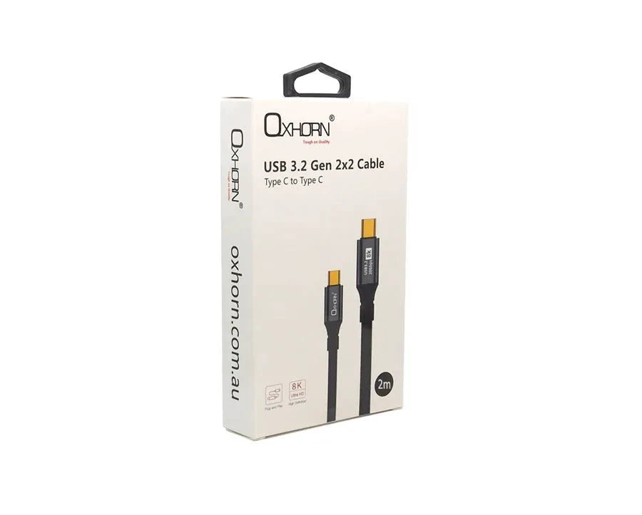 Oxhorn USB 3.2 Gen 2×2 2m USB-C Cable by OXHORN