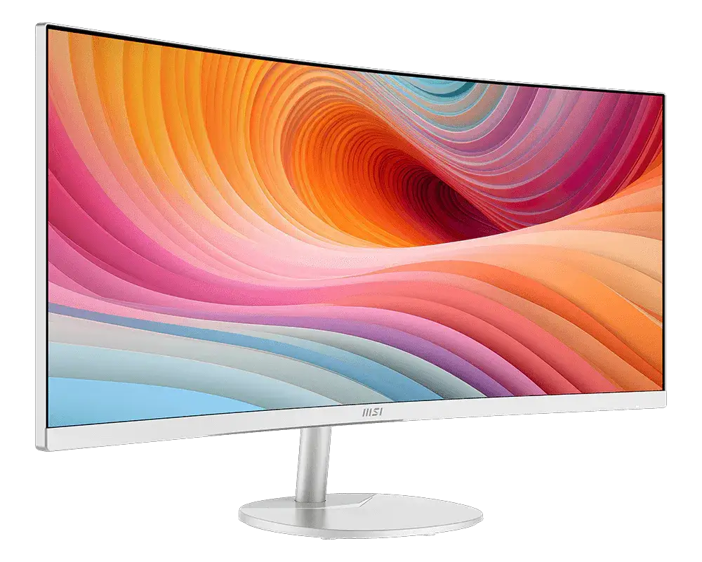 MSI Pro MP341CQW 34in Ultra-wide QHD VA 120Hz Curved Business Monitor - White by MSI