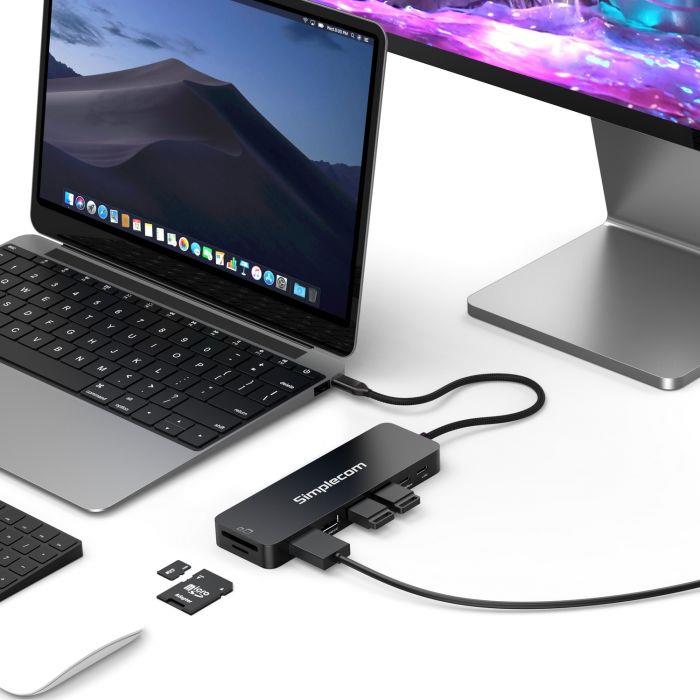 Simplecom CHT595 9-in-1 USB-C Multiport Docking Station with NVMe M.2 Enclosure by Simplecom