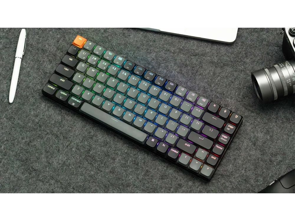 Keychron K3v3 QMK Wireless Low - Profile Backlit Red Switch Mechanical White Keyboard - IT Warehouse