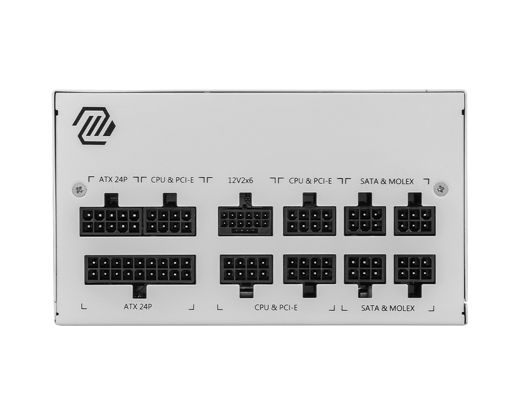MSI MAG A850GL PCIE5 850W White Power Supply - Electronics > Electronics Accessories > Computer Components > Computer Power Supplies from MSI