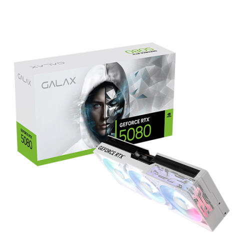 Galax GeForce RTX 5080 1-Click OC White 16GB Graphics Card - Electronics > Electronics Accessories > Computer Components > I/O Cards & Adapters > Video Cards & Adapters from Galax