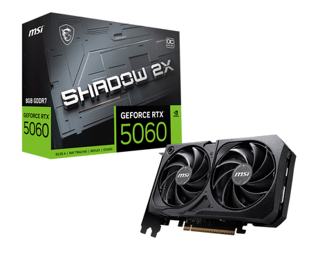 MSI GeForce RTX 5060 8G Shadow 2X OC Graphics Card - Electronics > Electronics Accessories > Computer Components > I/O Cards & Adapters > Video Cards & Adapters from MSI