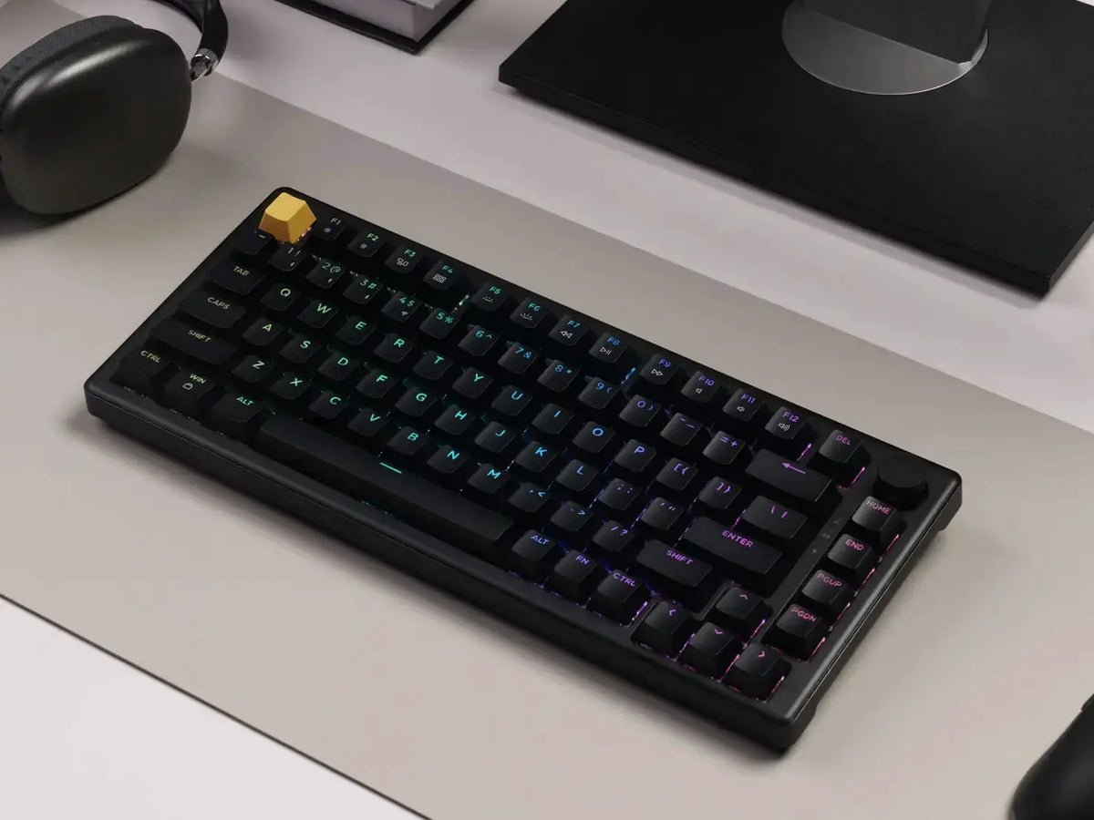 Keychron J2 QMK Wireless RGB Hot-Swap Apex Red Switch Mechanical Keyboard - Black by Keychron