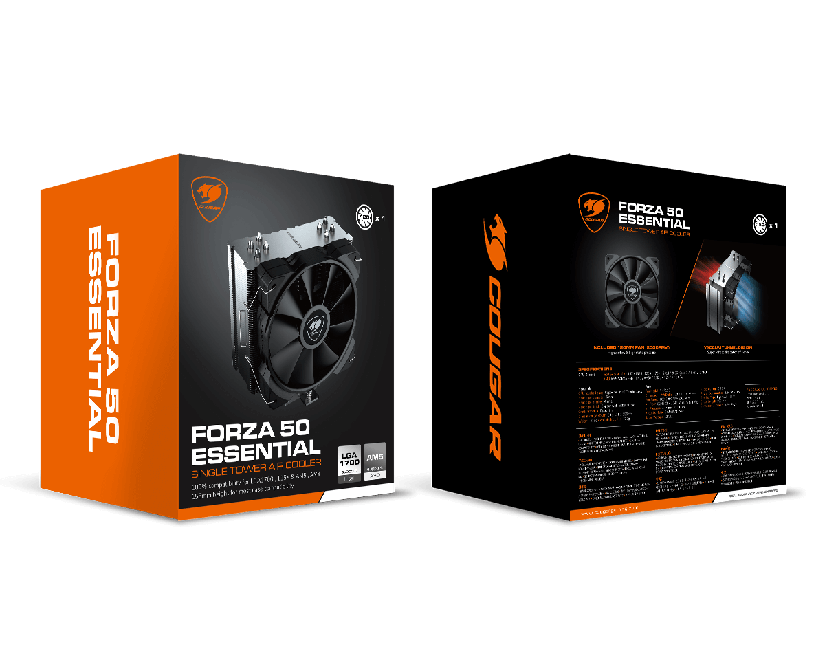 Cougar Forza 50 ESSENTIAL Single Tower Air Cooler by Cougar