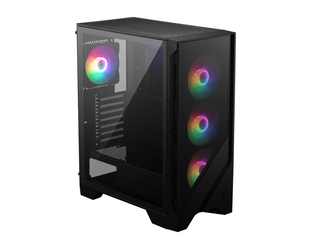 MSI MAG Forge 120A Airflow 6x RGB Fans Mid-Tower Case - Black - Electronics > Electronics Accessories > Computer Components > Desktop Computer & Server Cases from MSI